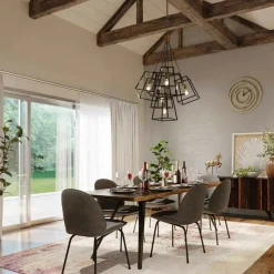 Best Sale Efektowna lampa wisząca do jadalni HK-FULTON-7P z serii FULTON Żyrandole Nowoczesne