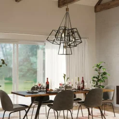 Best Sale Efektowna lampa wisząca do jadalni HK-FULTON-7P z serii FULTON Żyrandole Nowoczesne