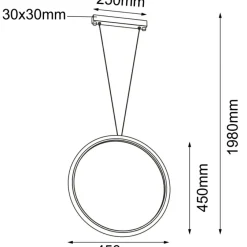 Clearance Efektowna lampa wisząca LED ⌀45cm 4000K ANT 5075 IKUNA | Kaja Żyrandole Nowoczesne