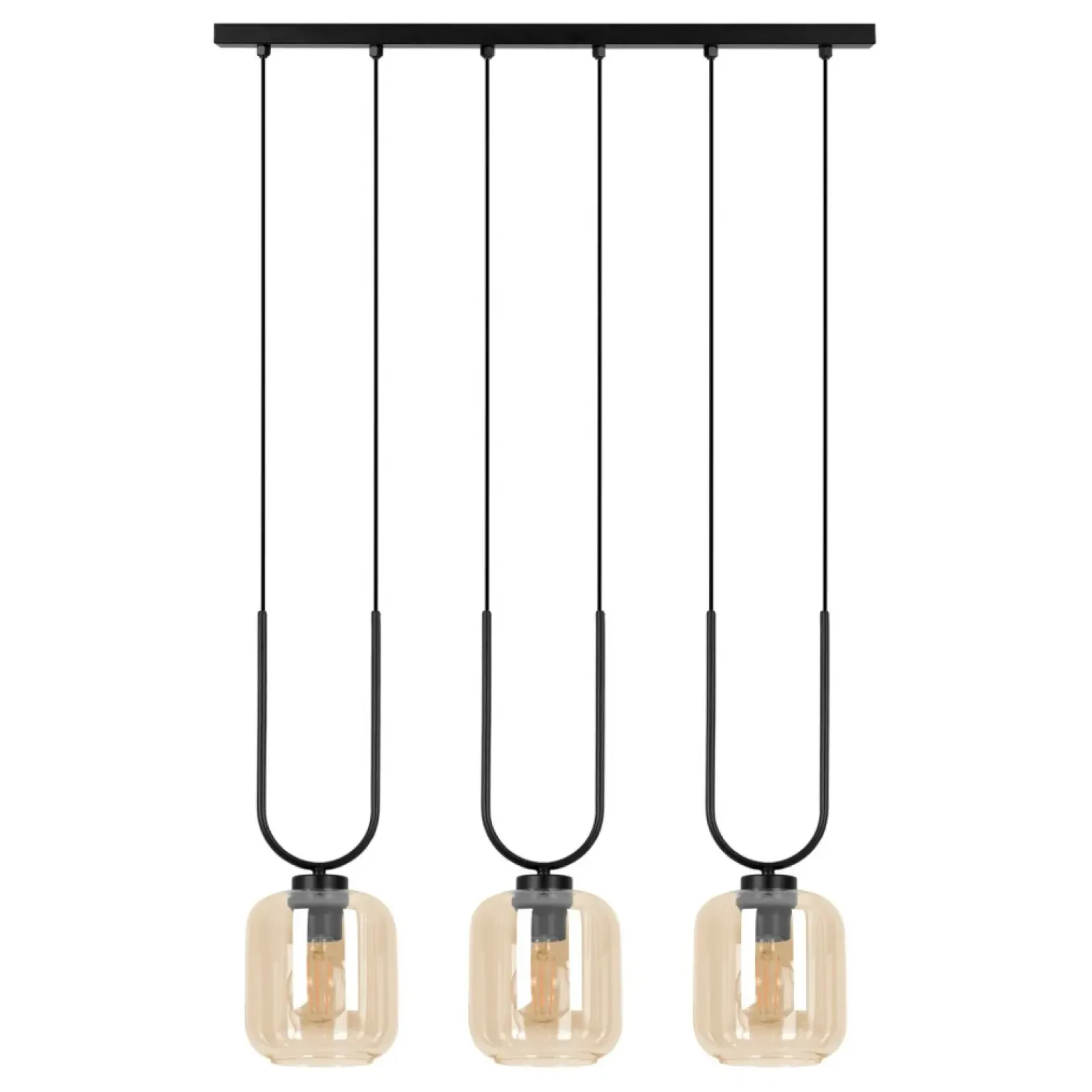 Fashion Efektowna lampa wisząca, trzy niezwykłe klosze K-5581 z serii CONI Żyrandole Nowoczesne