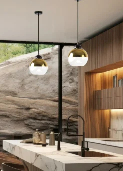 Best Efektowna lampa wisząca z jednym kloszem 31-21212 z serii CONTESSA | Kaja Oświet Żyrandole Nowoczesne