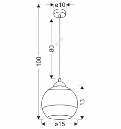 Best Efektowna lampa wisząca z jednym kloszem 31-21212 z serii CONTESSA | Kaja Oświet Żyrandole Nowoczesne