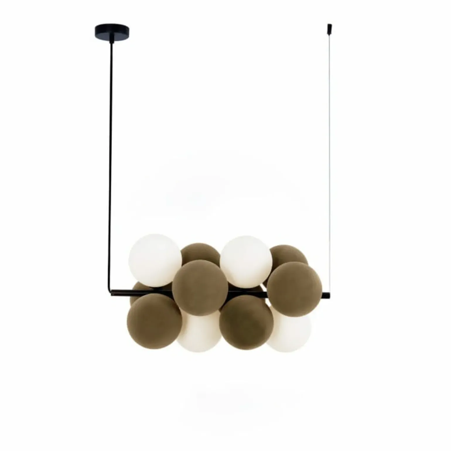 Discount Efektowna lampa wisząca z brązowymi kulami ABR-GRAPPA-H-B VINO | Kaja Żyrandole Nowoczesne