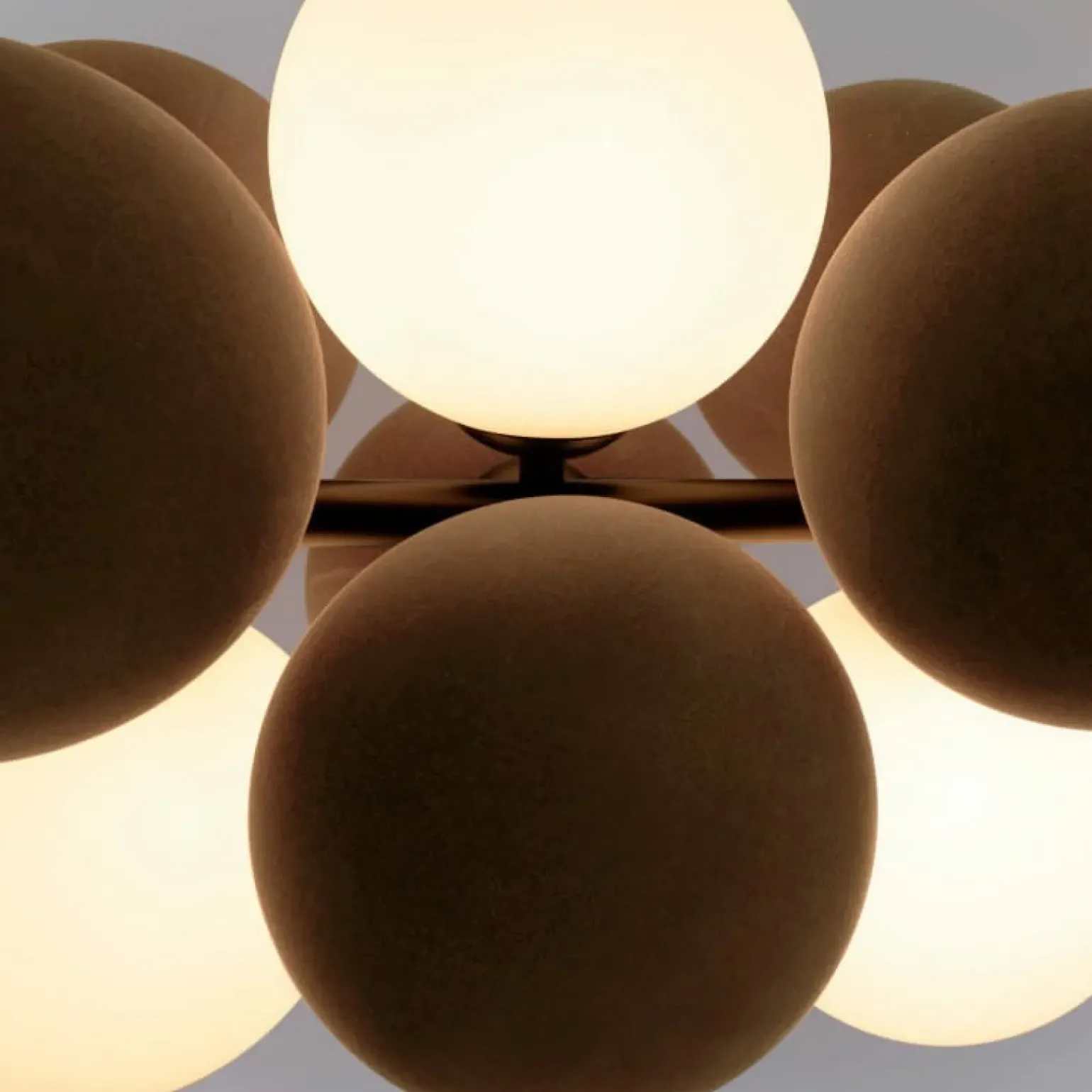 Discount Efektowna lampa wisząca z brązowymi kulami ABR-GRAPPA-H-B VINO | Kaja Żyrandole Nowoczesne