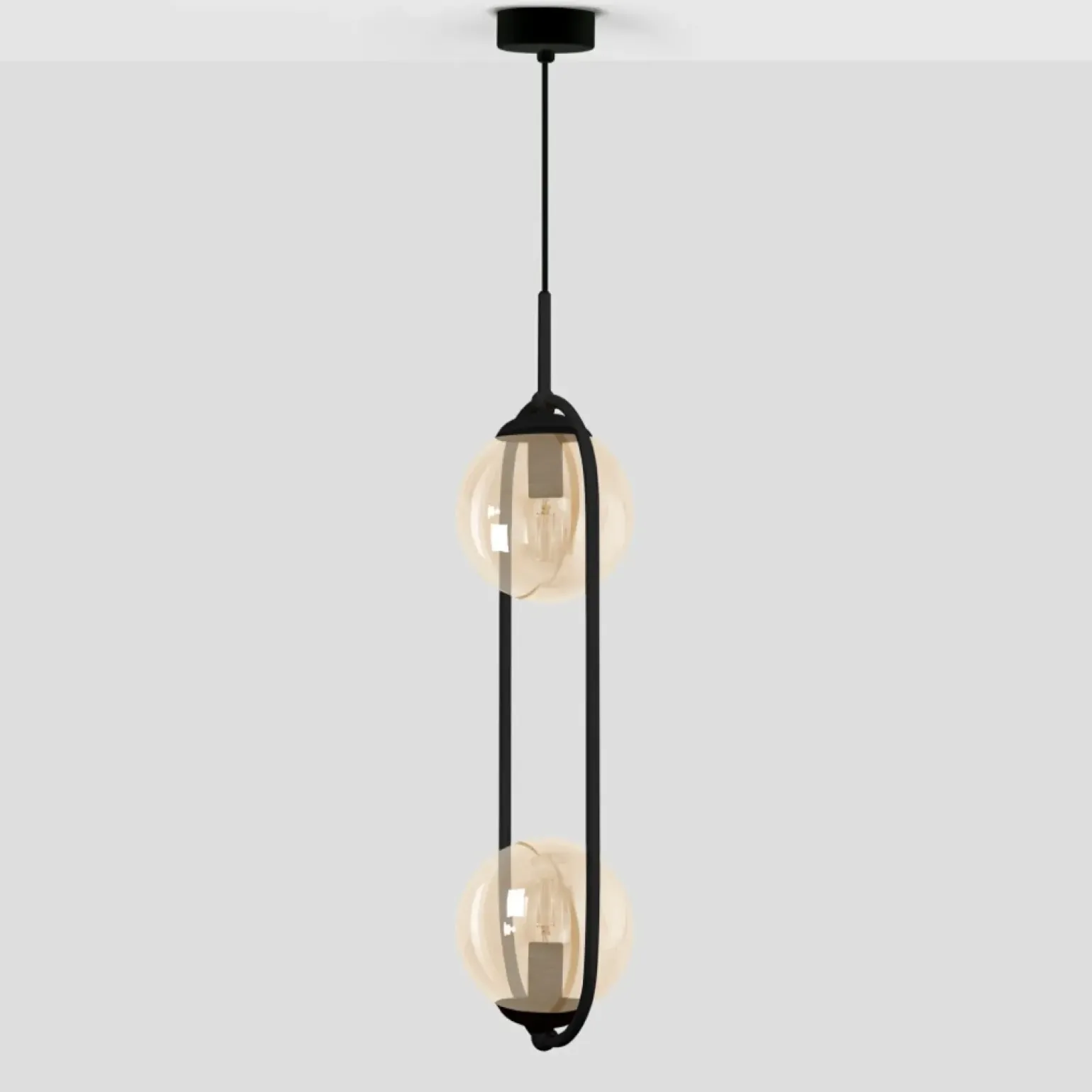 Clearance Efektowna lampa wisząca z bursztynowymi kloszami K-5121 z serii VENTA Żyrandole Nowoczesne