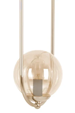 Sklep Kaja Efektowna lampa wisząca z bursztynowymi kloszami K-5397 z serii SVEN
