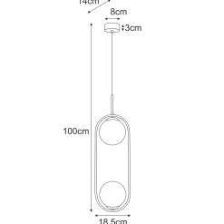 Sklep Kaja Efektowna lampa wisząca z bursztynowymi kloszami K-5397 z serii SVEN
