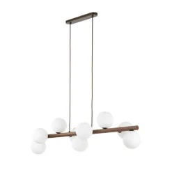 Store Efektowna lampa z drewna TK 10273 ESTERA WOOD ORZECH | Kaja Żyrandole Nowoczesne