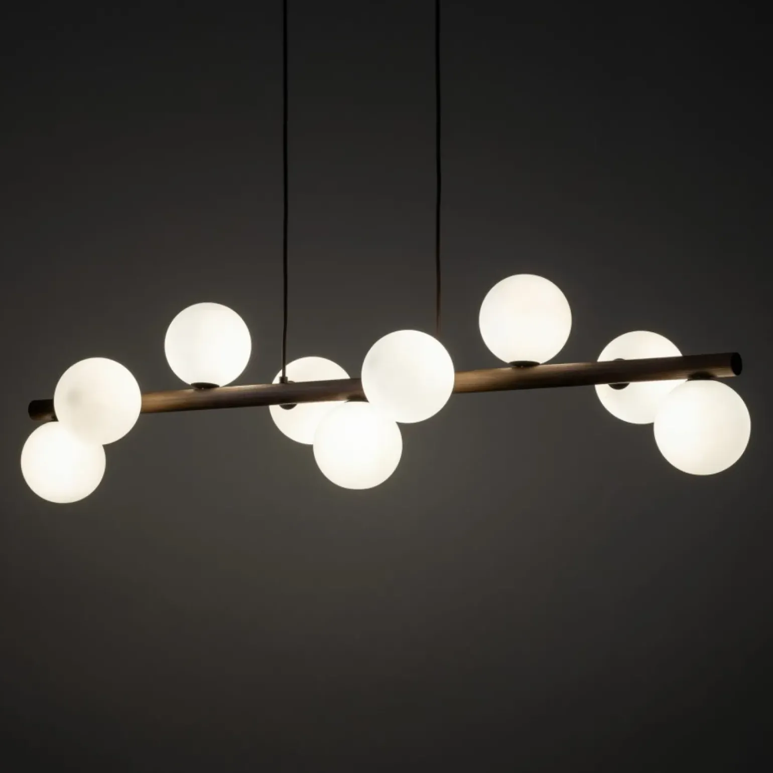 Store Efektowna lampa z drewna TK 10273 ESTERA WOOD ORZECH | Kaja Żyrandole Nowoczesne