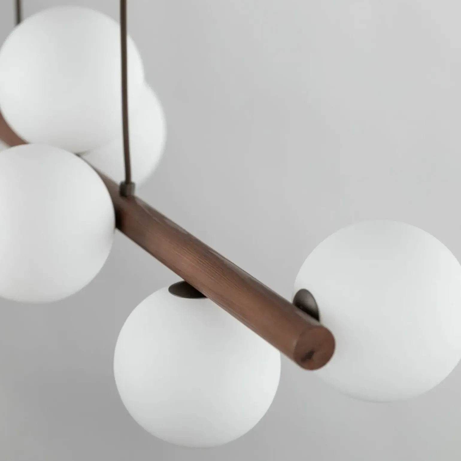 Store Efektowna lampa z drewna TK 10273 ESTERA WOOD ORZECH | Kaja Żyrandole Nowoczesne