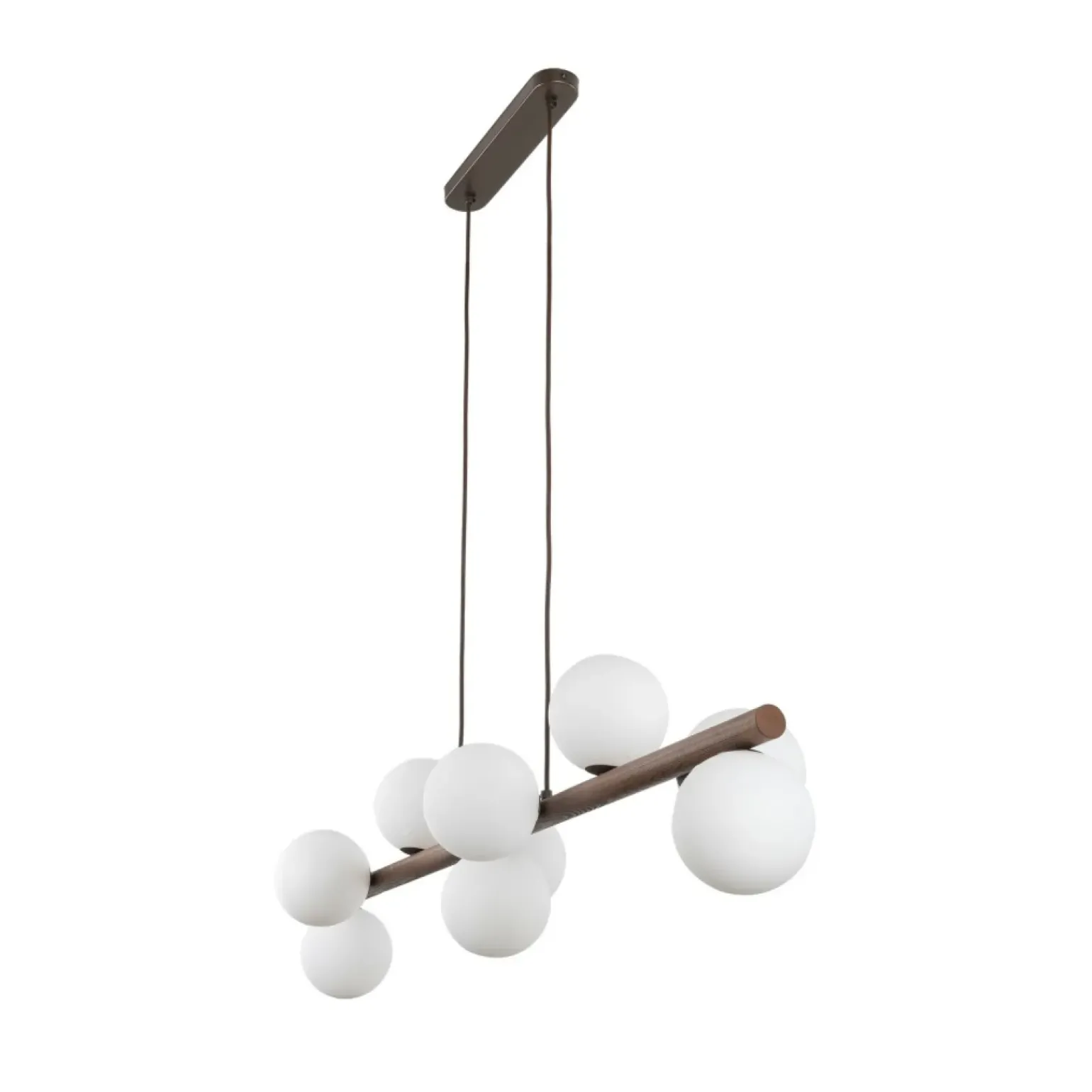 Store Efektowna lampa z drewna TK 10273 ESTERA WOOD ORZECH | Kaja Żyrandole Nowoczesne