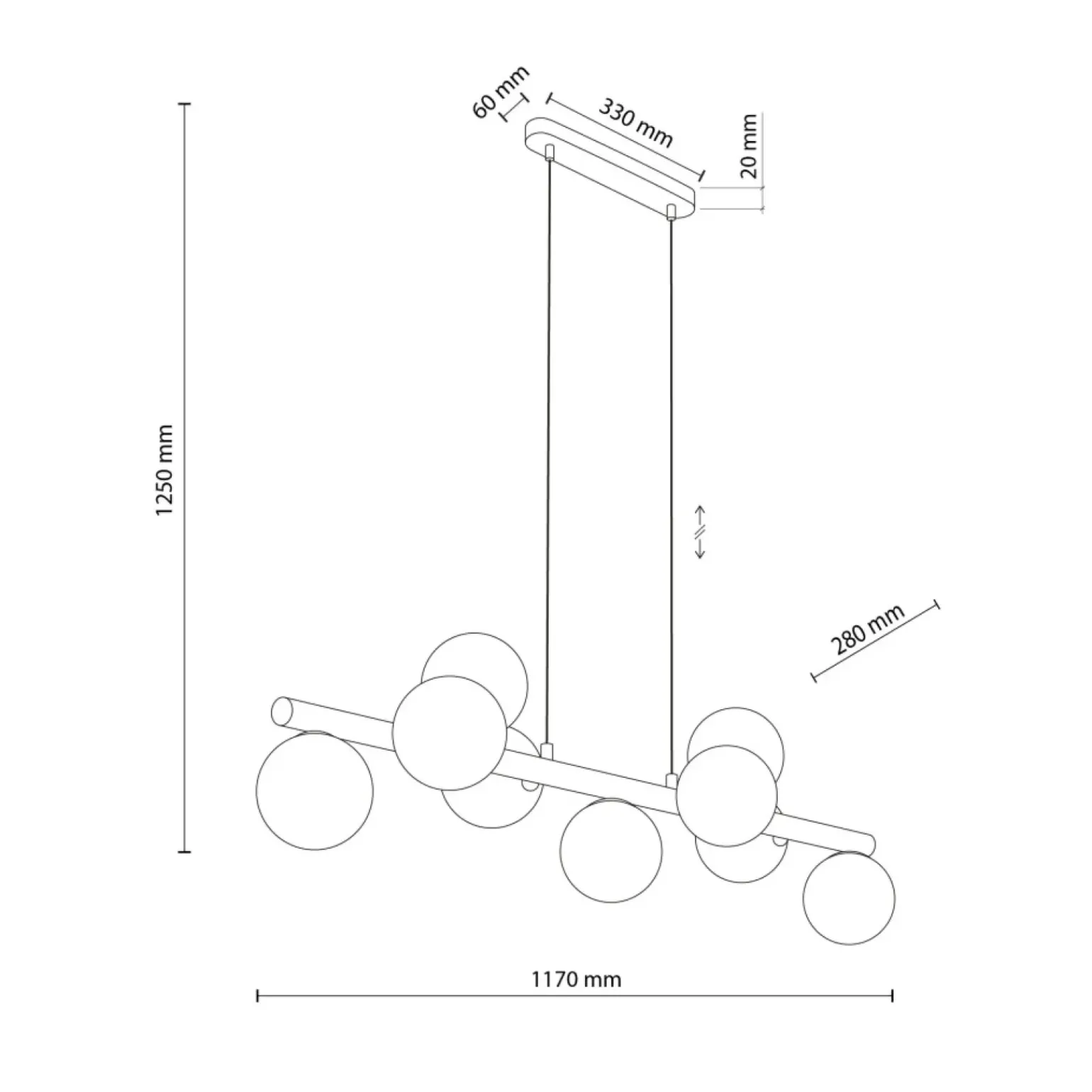 Store Efektowna lampa z drewna TK 10273 ESTERA WOOD ORZECH | Kaja Żyrandole Nowoczesne