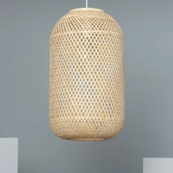 Clearance Efektowna lampa z plecionym abażurem ABR-LW24-BH-E27 BOHO | Kaja Żyrandole Nowoczesne