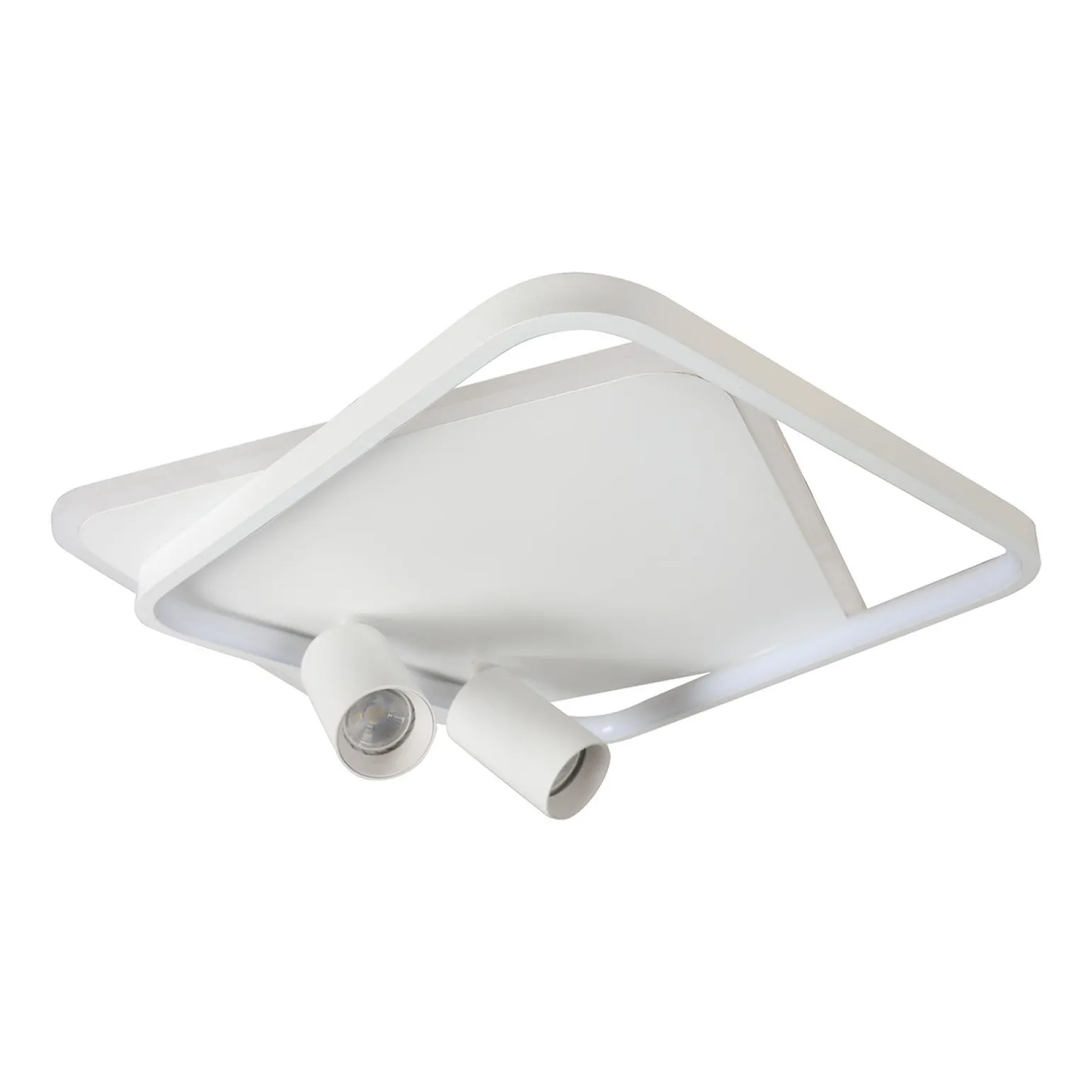 Sklep Kaja Efektowna, ledowa lampa sufitowa LP-0612/2C SQUARE WH PARMA | Kaja