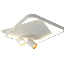 Sklep Kaja Efektowna, ledowa lampa sufitowa LP-0612/2C SQUARE WH PARMA | Kaja