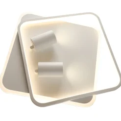 Sklep Kaja Efektowna, ledowa lampa sufitowa LP-0612/2C SQUARE WH PARMA | Kaja