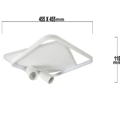 Sklep Kaja Efektowna, ledowa lampa sufitowa LP-0612/2C SQUARE WH PARMA | Kaja