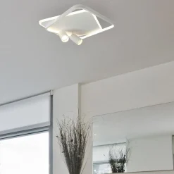 Sklep Kaja Efektowna, ledowa lampa sufitowa LP-0612/2C SQUARE WH PARMA | Kaja