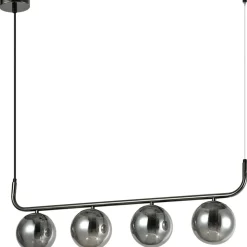 Hot Efektowna, pozioma lampa wisząca LP-005/4L GRAFIT ALISA | Kaja Żyrandole Nowoczesne