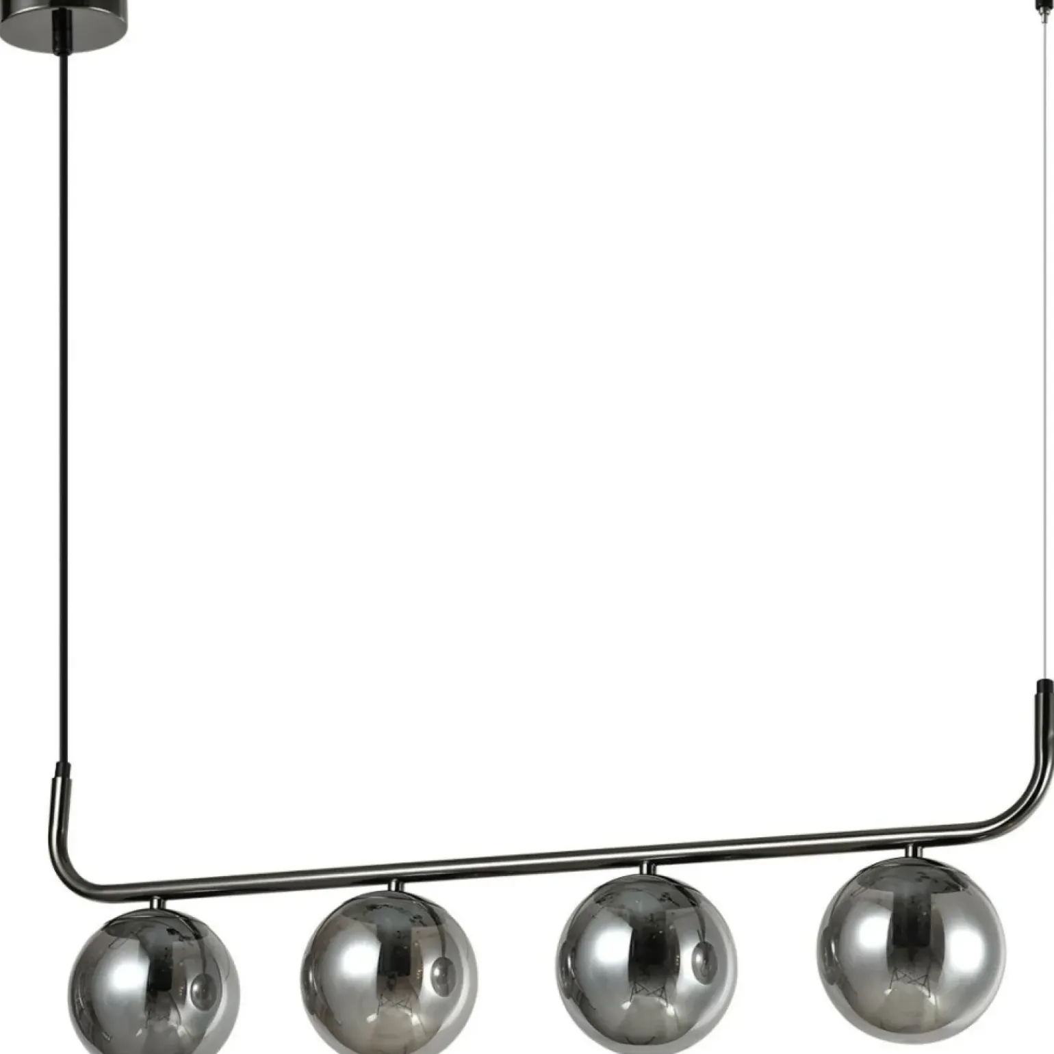Hot Efektowna, pozioma lampa wisząca LP-005/4L GRAFIT ALISA | Kaja Żyrandole Nowoczesne