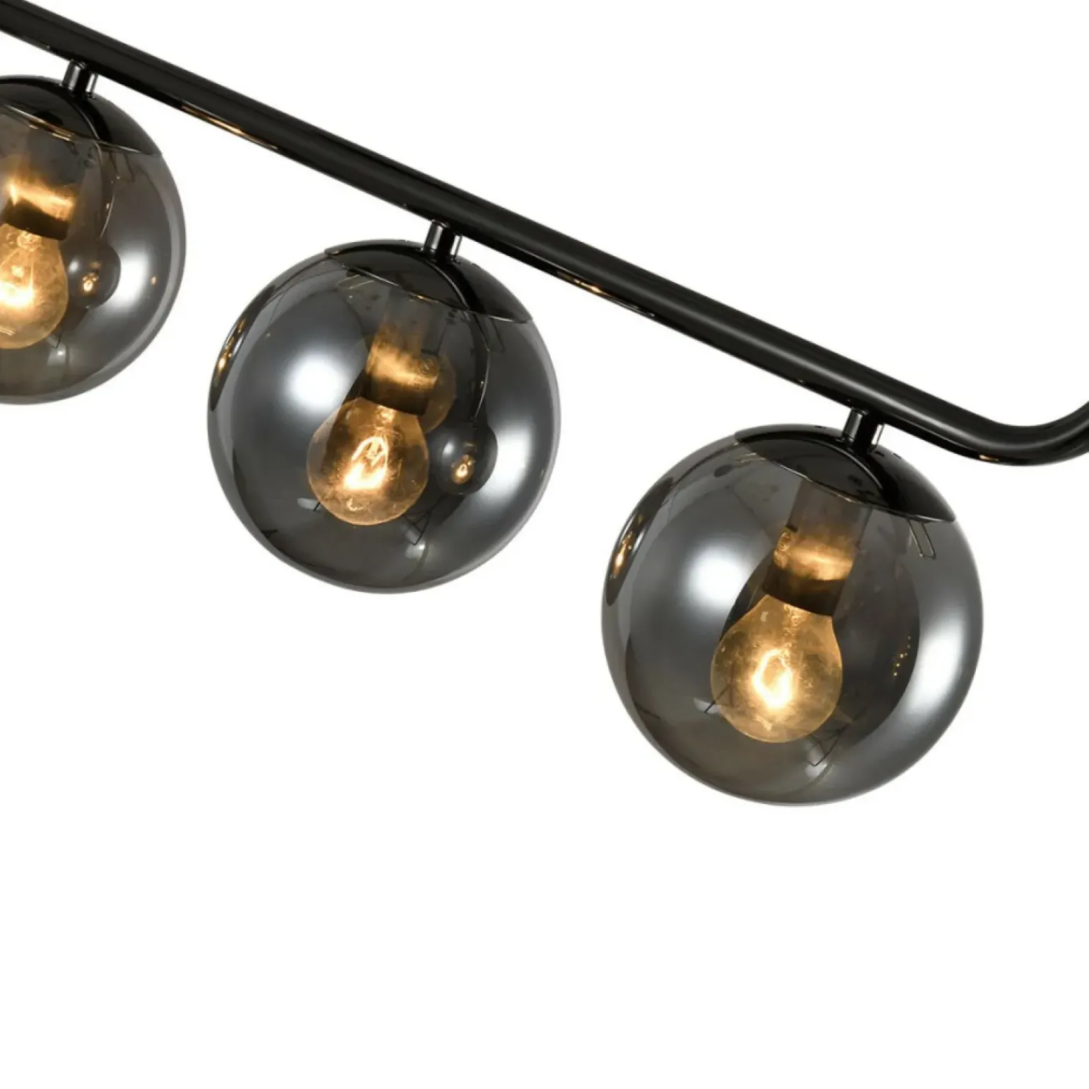 Hot Efektowna, pozioma lampa wisząca LP-005/4L GRAFIT ALISA | Kaja Żyrandole Nowoczesne