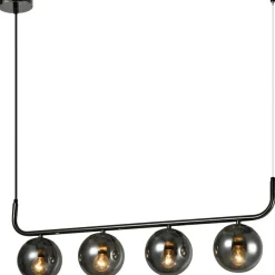Hot Efektowna, pozioma lampa wisząca LP-005/4L GRAFIT ALISA | Kaja Żyrandole Nowoczesne