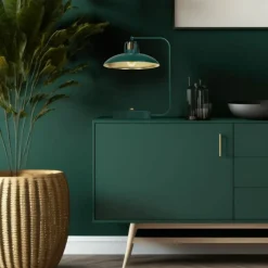 Sklep Kaja Efektowna, zielona lampka stołowa do salonu MLP7711 FELIX | Kaja