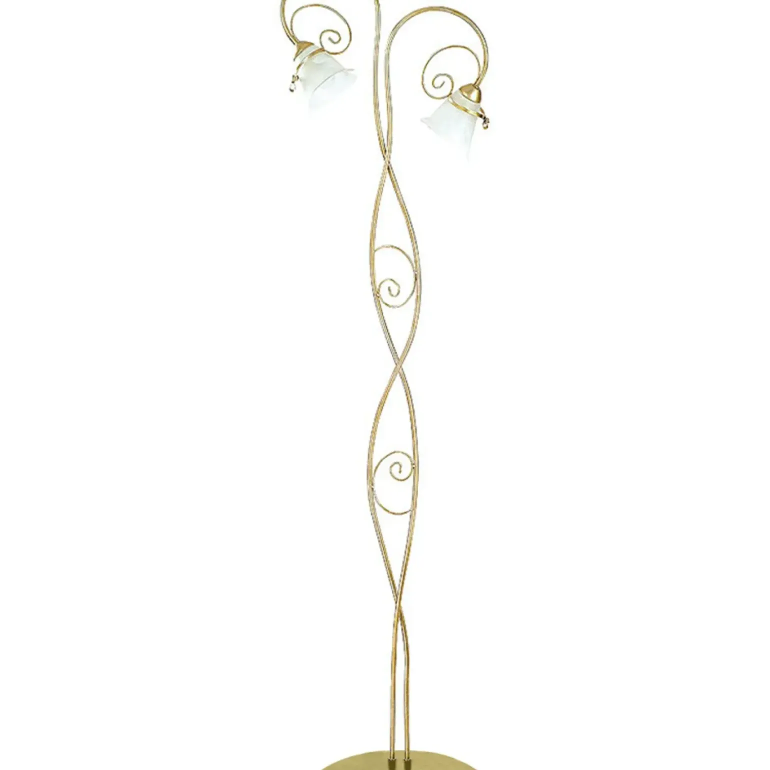 Sklep Kaja Efektowna, złota lampa podłogowa retro glamour LX 75 KOKARDA | Kaja