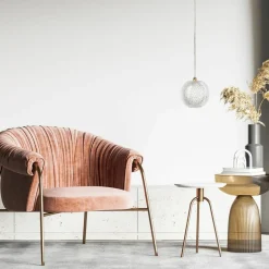 New Efektowna, złota lampa wisząca LED LP-2202/1P GD DIAMOND | Kaja Żyrandole Nowoczesne