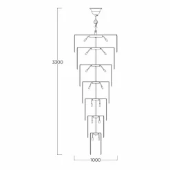 New Efektowny, kryształowy, długi żyrandol ZM 18006-69-CHR LUXE | Kaja Żyrandole Nowoczesne