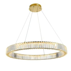 Best Efektowny, kryształowy żyrandol LED ⌀80cm AZ5790 SPARK DIMM | Kaja Żyrandole Nowoczesne