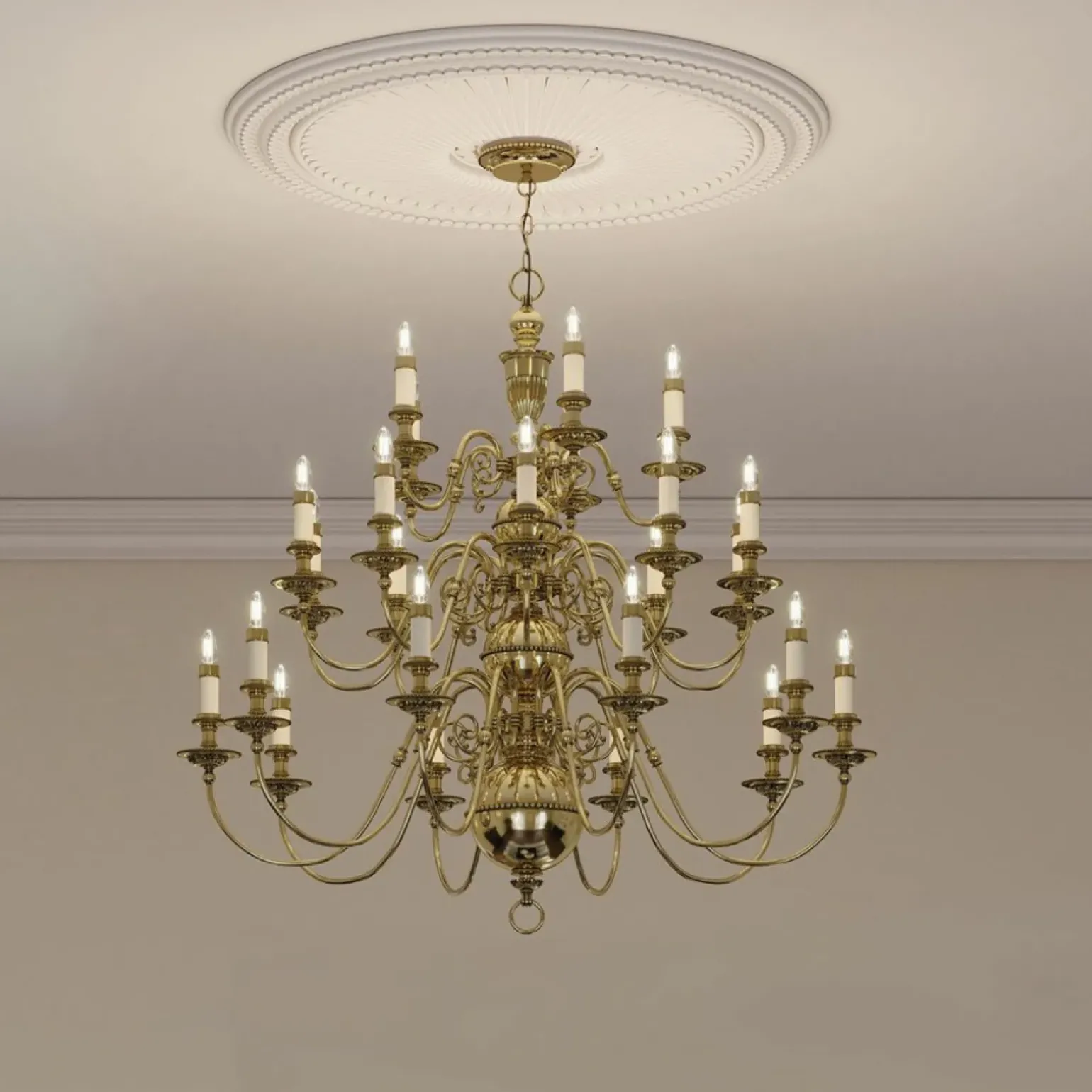 Sklep Kaja Efektowny żyrandol, złoty kolor HK-CAMBRIDGE25 z serii CAMBRIDGE