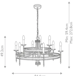 Sklep Kaja Ekstrawagancka lampa wisząca, rdzawe żelazo CROWN9 z serii CROWN