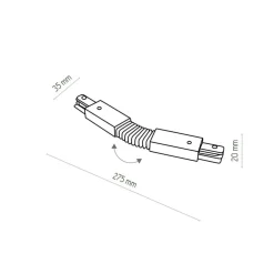 Sklep Kaja Elastyczna złączka do szyny natynkowej ZM 2060 SZ.JEDNOOBWODOWA
