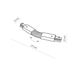 Sklep Kaja Elastyczny łącznik do szyn natynkowych ZM 2030 SZ.JEDNOOBWODOWA