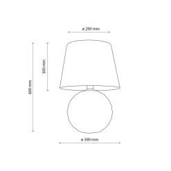 Sklep Kaja Elegancka, biała lampka stołowa TK 16046 SANTANA WHITE | Kaja