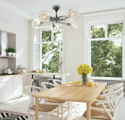 Flash Sale Elegancka, chromowana lampa do salonu 35-72252 z serii OZZO | Kaja Żyrandole Nowoczesne