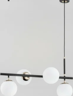 Cheap Elegancka, czarno-złota lampa wisząca, 4 żarówki AL 62203 | Kaja Żyrandole Nowoczesne