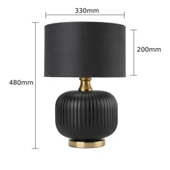 Sklep Kaja Elegancka, czarno-złota lampka stołowa LP-1515/1T SMALL z serii TAMIZA