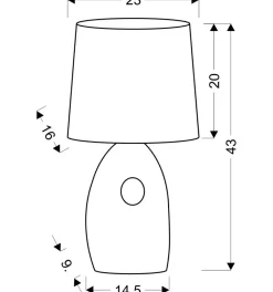 Sklep Kaja Elegancka, designerska lampka do salonu 41-79909 HIERRO | Kaja