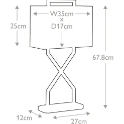 Sklep Kaja Elegancka, granatowa lampa stołowa CROSS-TL z serii CROSS
