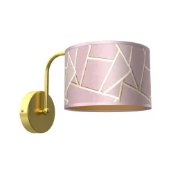 Sklep Kaja Elegancka lampa ścienna, różowy kinkiet MLP7583 z serii ZIGGY | Kaja Oświetlenie