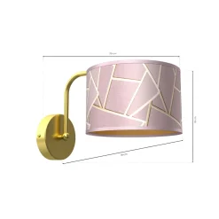 Sklep Kaja Elegancka lampa ścienna, różowy kinkiet MLP7583 z serii ZIGGY | Kaja Oświetlenie