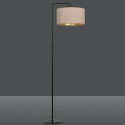 Sklep Kaja Elegancka lampa podłogowa z różowym abażurem 1053/LP1 HILDE | Kaja