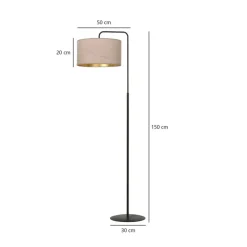 Sklep Kaja Elegancka lampa podłogowa z różowym abażurem 1053/LP1 HILDE | Kaja