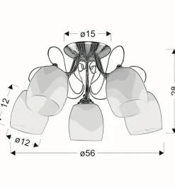 Clearance Elegancka lampa sufitowa do salonu 35-79251 AMBA | Kaja Oświetlenie Żyrandole Nowoczesne