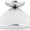 Sklep Kaja Elegancka lampa sufitowa z białym kloszem O3132 P1 CH | Kaja