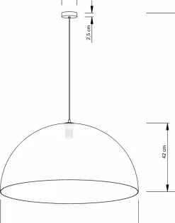 Store Elegancka lampa wisząca nad stół SIG 32299 z serii SFERA 90 ZŁ/CZ NAKR Żyrandole Nowoczesne