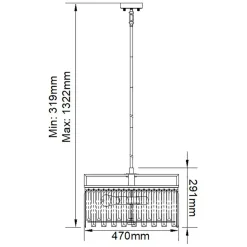 Sklep Kaja Elegancka lampa wisząca, polerowany nikiel ARIES-4P-L z serii ARIES