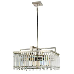 Sklep Kaja Elegancka lampa wisząca, polerowany nikiel ARIES-4P-L z serii ARIES